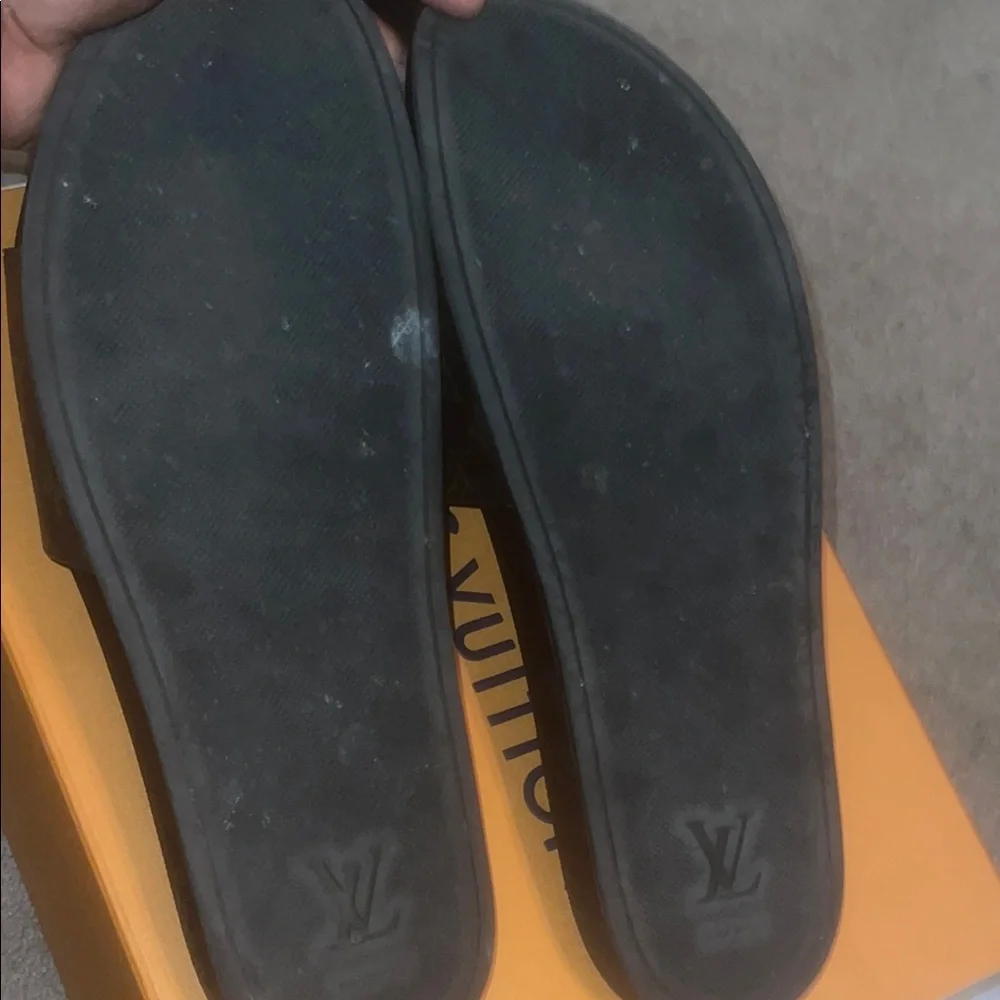 Louis Vuitton Waterfront mule sandals Sz 13 worn once.